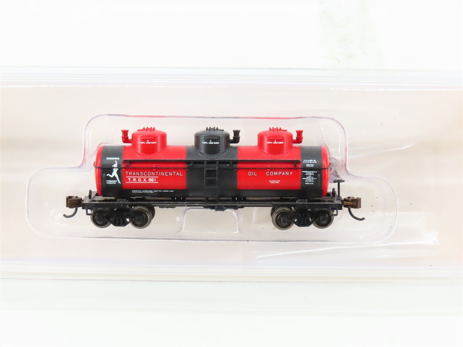 N Scale Bachmann 17154 TROX Transcontinental Oil Co 3-Dome Tankcar #961