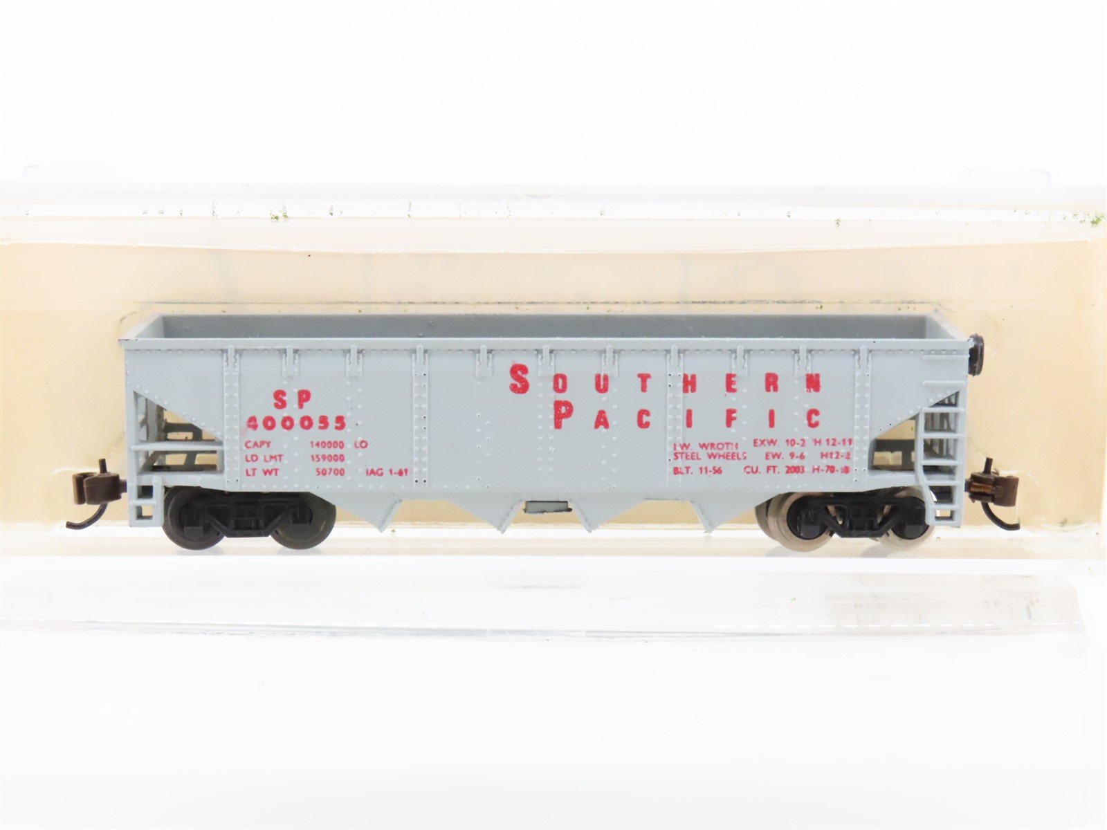N Scale Life-Like 5786C SP Southern Pacific 4-Bay Hopper Car #400055