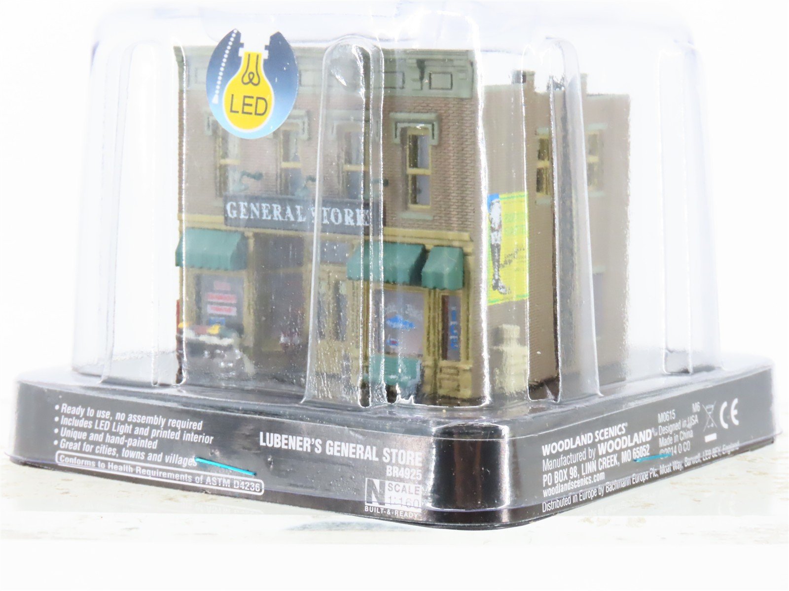 N Scale Woodland Scenics BR4925 Lubener's General Store w/ LED Light