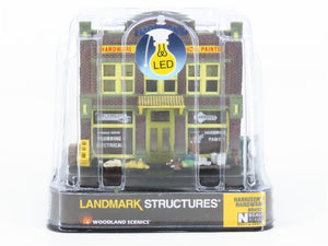 N Woodland Scenics Landmark Structures BR4921 Harrison's Hardware w/ LED Light