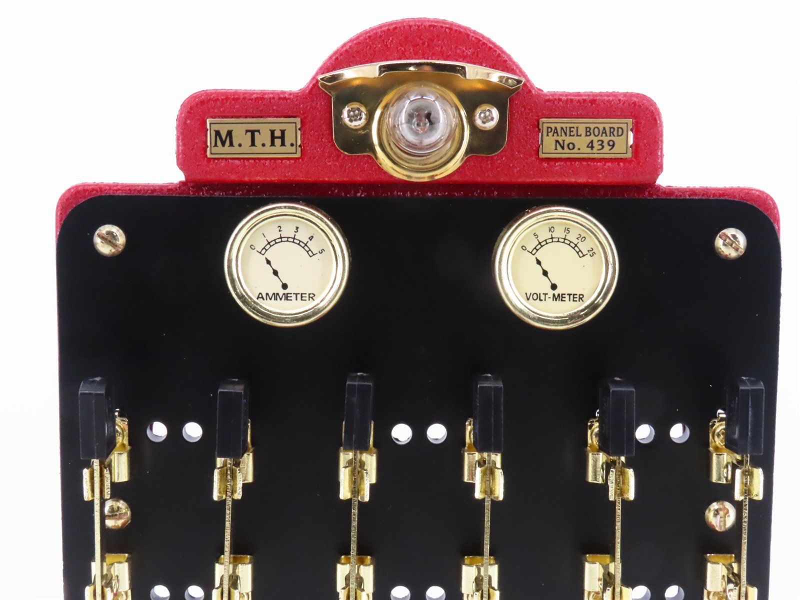 Standard Gauge MTH Tinplate 10-4043 #439 Knife Switch Panel - Crackle Red