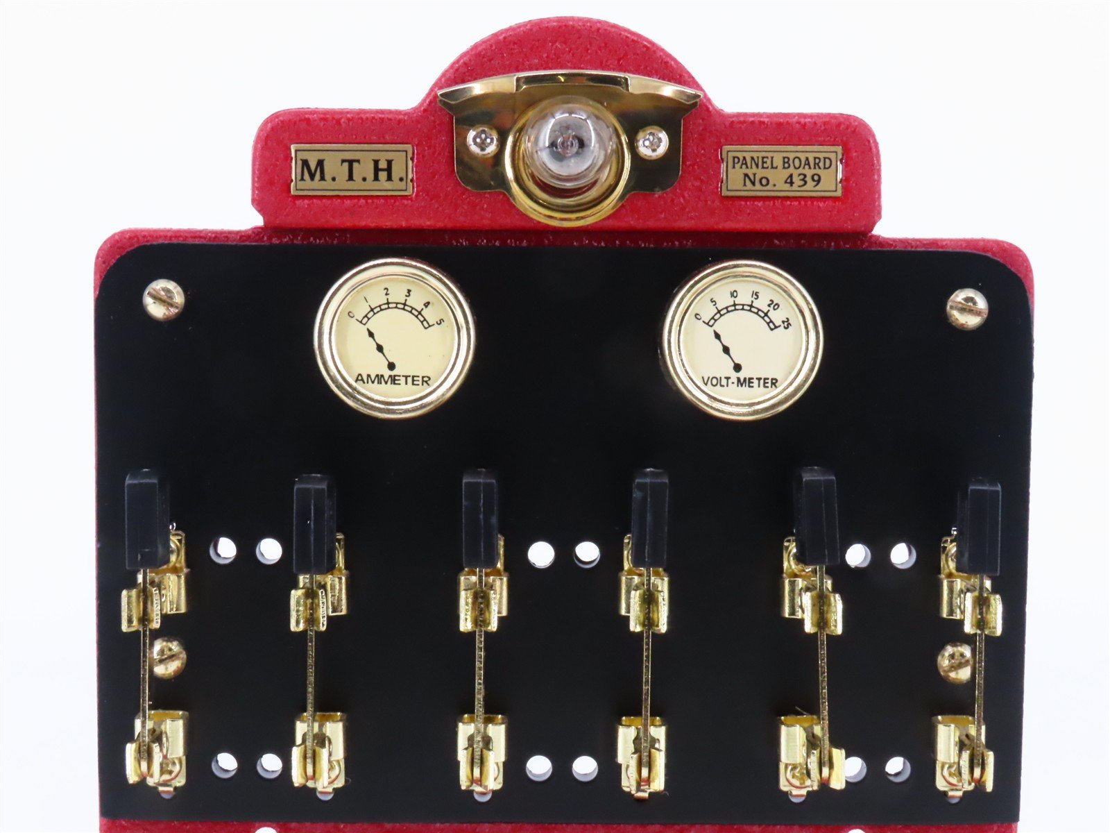 Standard Gauge MTH Tinplate 10-4043 #439 Knife Switch Panel - Crackle Red