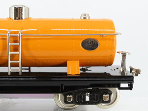 Standard Gauge MTH Tinplate 10-1050 #215 Orange w/ Nickel Trim Tankcar