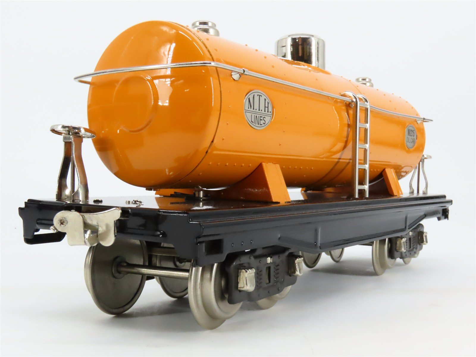 Standard Gauge MTH Tinplate 10-1050 #215 Orange w/ Nickel Trim Tankcar