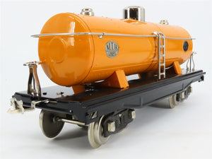 Standard Gauge MTH Tinplate 10-1050 #215 Orange w/ Nickel Trim Tankcar