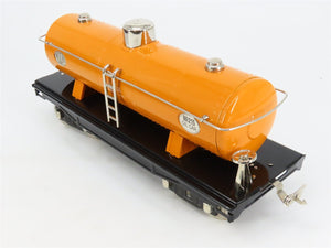 Standard Gauge MTH Tinplate 10-1050 #215 Orange w/ Nickel Trim Tankcar