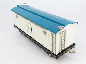 Standard Gauge MTH Tinplate 10-206 #214R White & Blue w/Nickel Trim Reefer