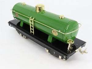 Standard Gauge MTH Tinplate 10-1051 #215 Pea Green w/ Brass Trim Tankcar
