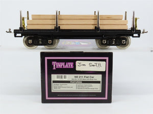 Standard Gauge MTH Tinplate 10-1072 #211 Black w/Brass Trim Flatcar