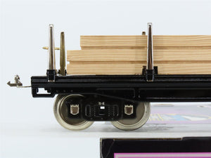 Standard Gauge MTH Tinplate 10-1072 #211 Black w/Brass Trim Flatcar