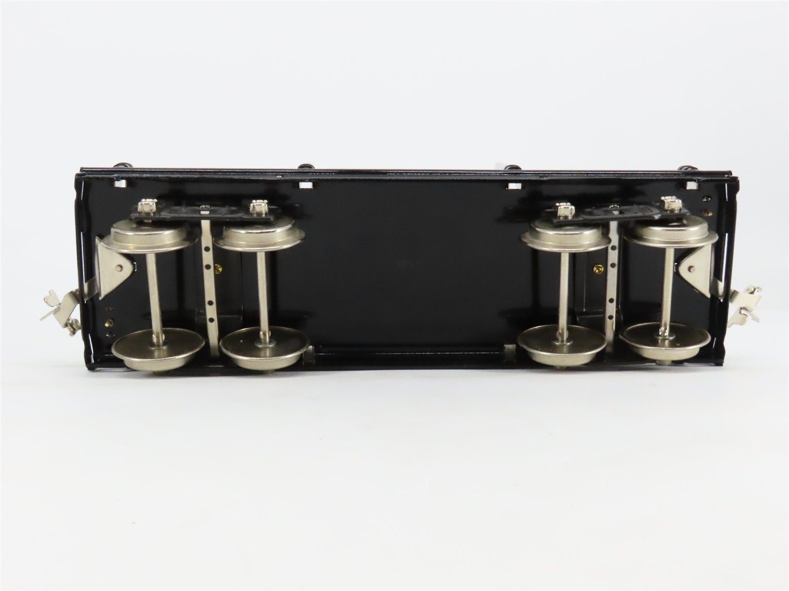 Standard Gauge MTH Tinplate 10-1072 #211 Black w/Brass Trim Flatcar