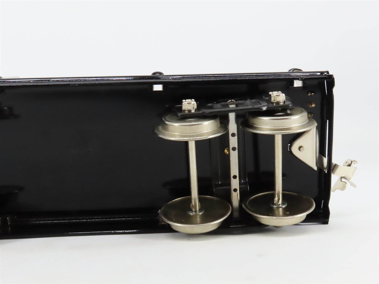 Standard Gauge MTH Tinplate 10-1072 #211 Black w/Brass Trim Flatcar