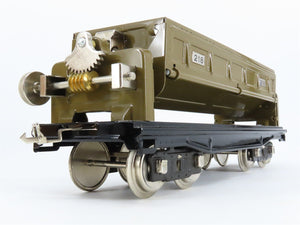 Standard Gauge MTH Tinplate #218 Brown Dump Gondola Car