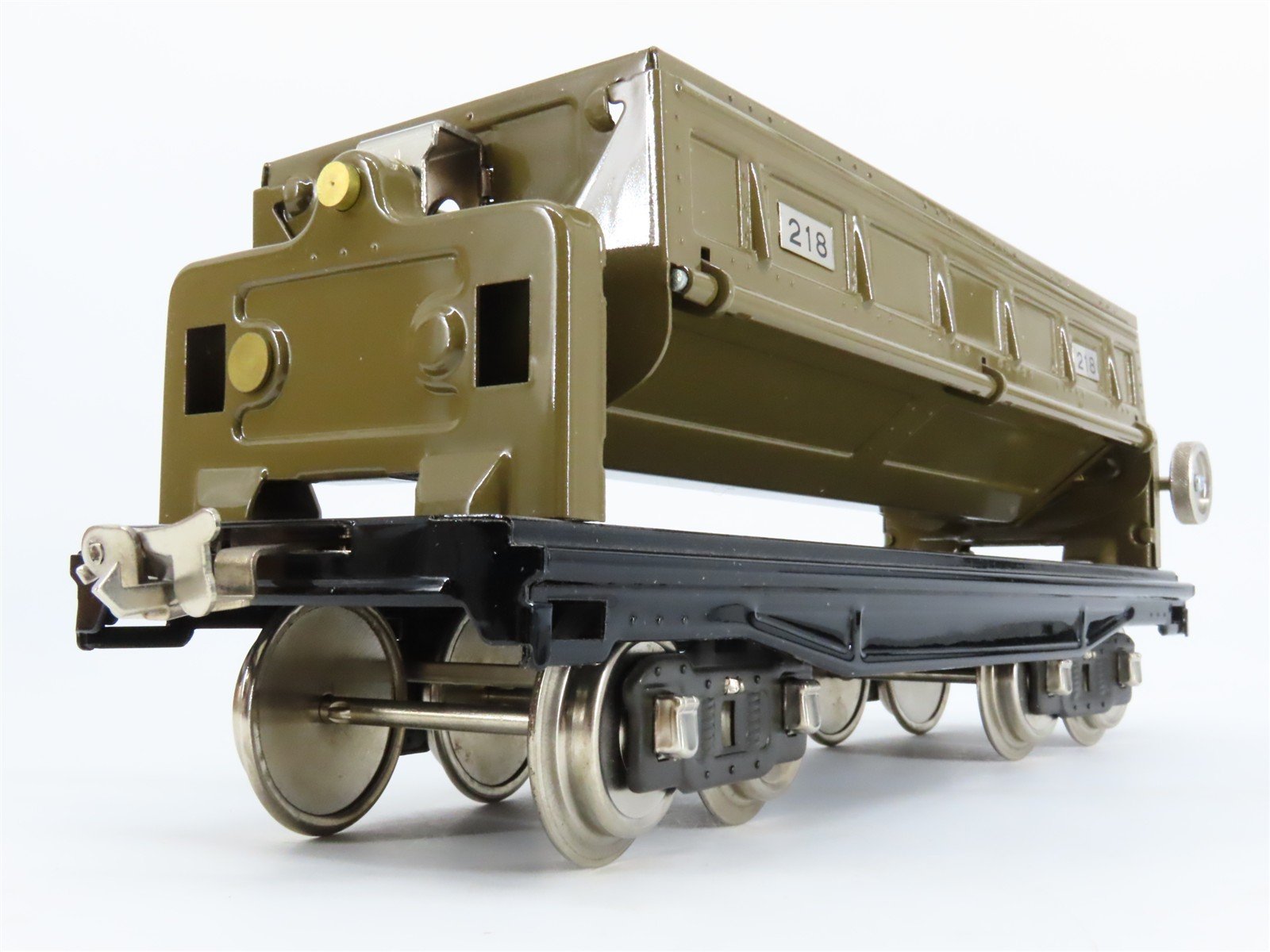 Standard Gauge MTH Tinplate #218 Brown Dump Gondola Car