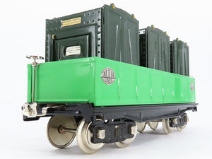Standard Gauge MTH Tinplate 10-1074 #212 Gondola w/3 Containers