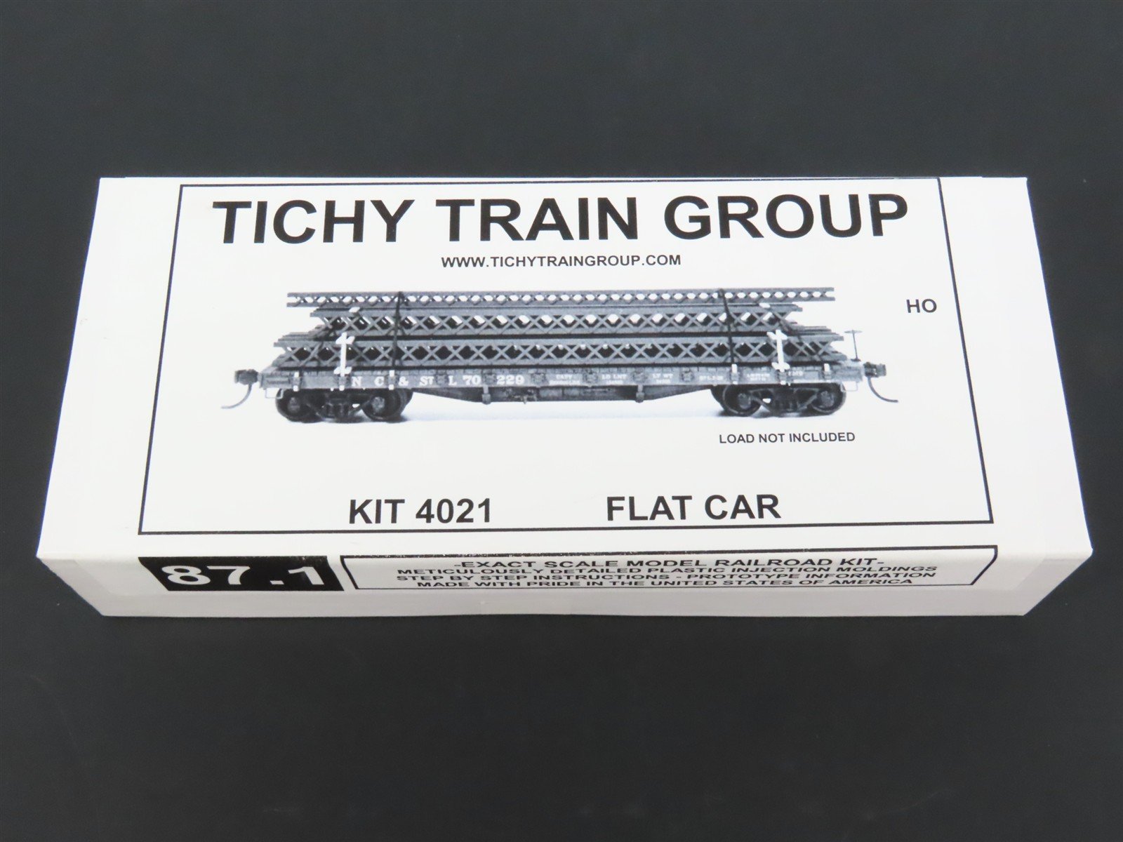 HO Scale Tichy Train Group Kit #4021 Undecorated 40' 50-Ton Flat Car
