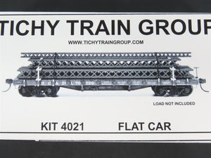 HO Scale Tichy Train Group Kit #4021 Undecorated 40' 50-Ton Flat Car