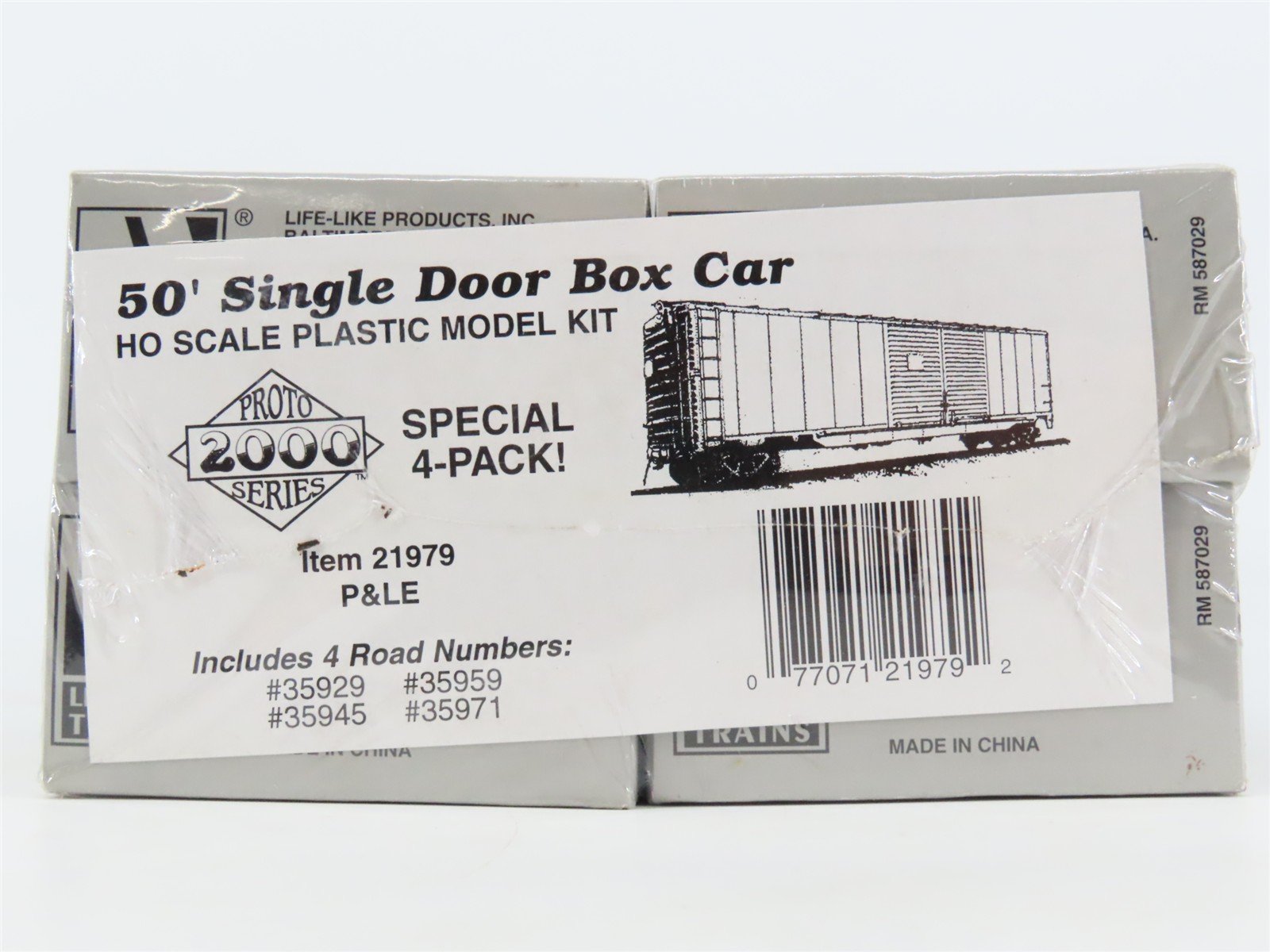 HO PROTO 2000 Kit #21979 P&LE Pittsburgh & Lake Erie 50' Box Car 4-Pack - SEALED