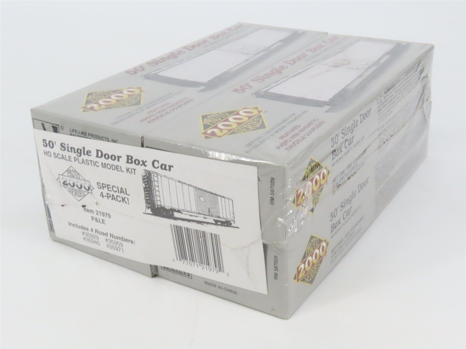HO PROTO 2000 Kit #21979 P&LE Pittsburgh & Lake Erie 50' Box Car 4-Pack - SEALED