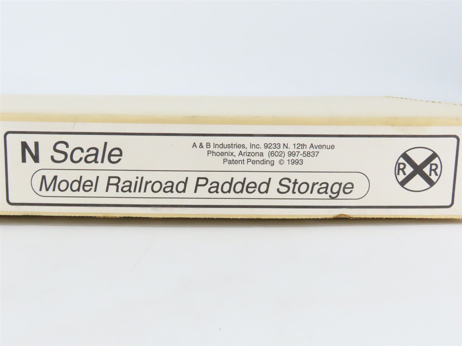 N Scale A&B Industries Model Railroad Padded Storage Empty Box - 28" x 12" x 2"