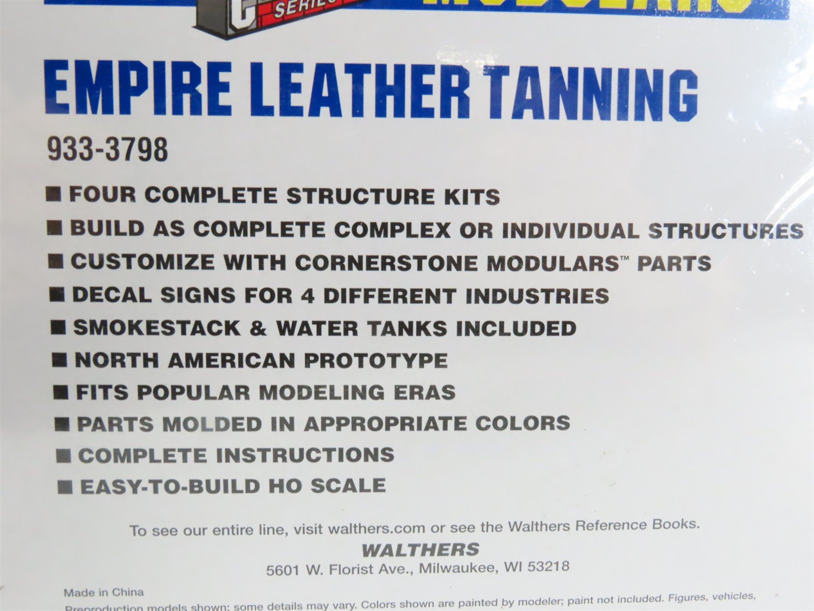 HO Scale Walthers 933-3798 Empire Leather Tanning Building Kit SEALED