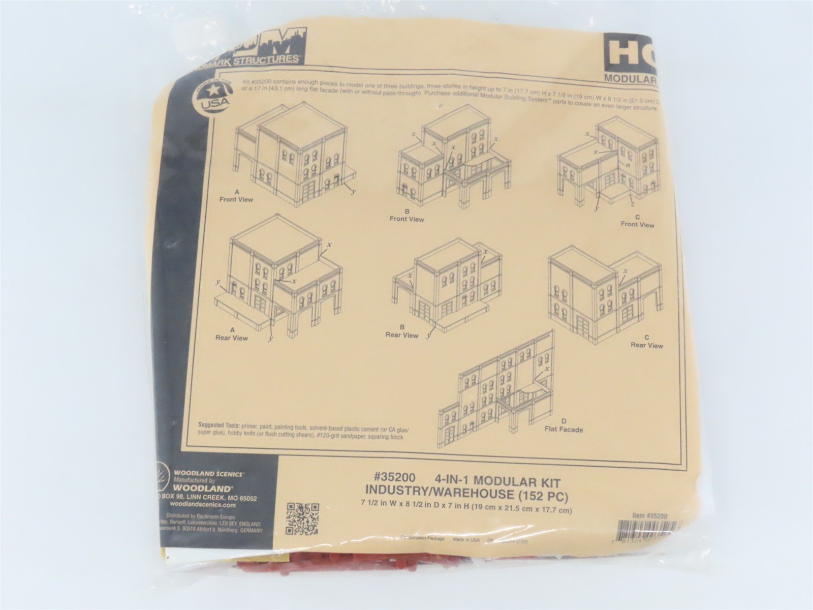 HO Scale DPM 35200 4-in-1 Industry/Warehouse Building Kit
