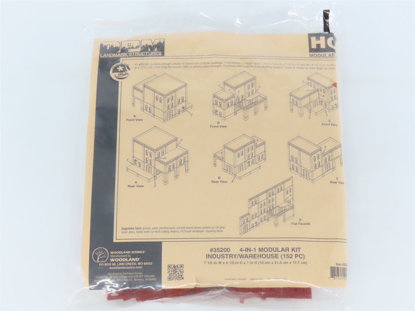 HO Scale DPM 35200 4-in-1 Industry/Warehouse Building Kit