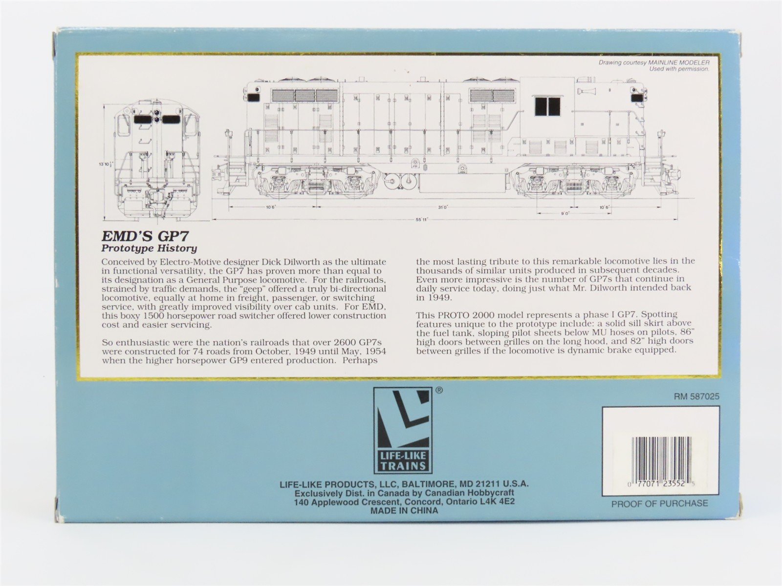 HO Scale Proto 2000 23552 ATSF Santa Fe EMD GP7 Diesel #2681 w/ DCC