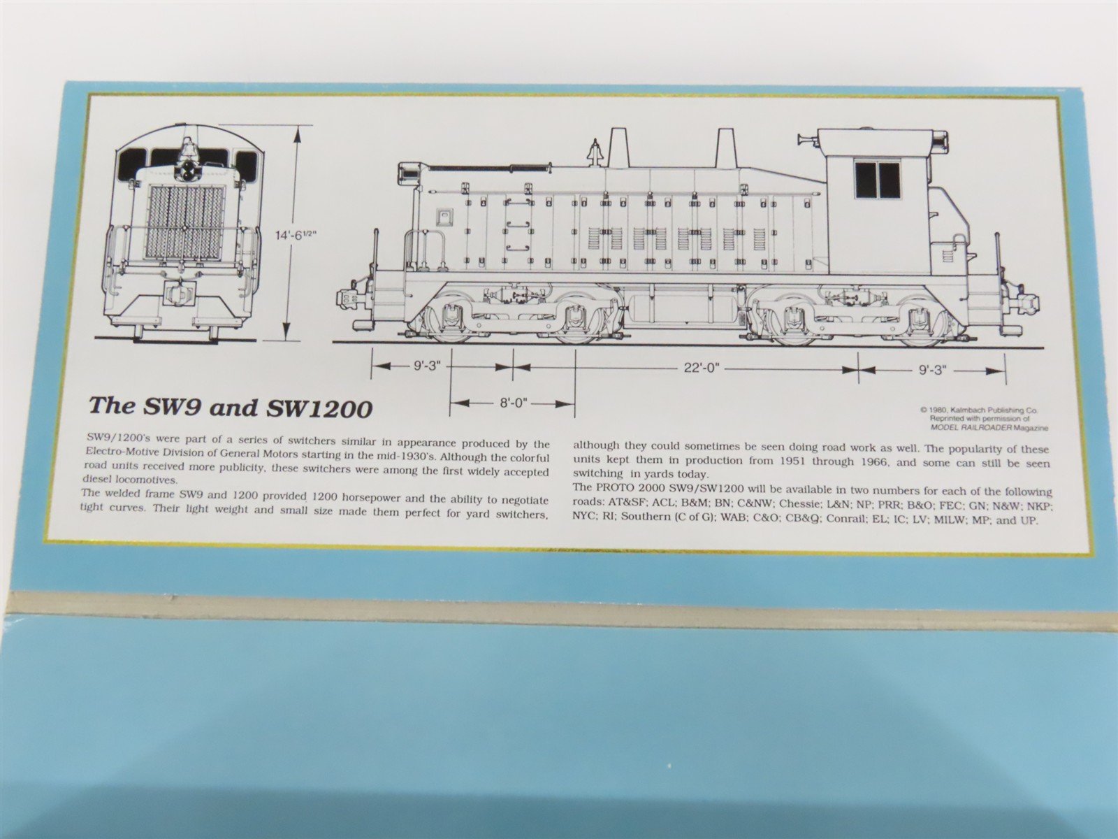 HO Scale Proto 2000 8049 ATSF Santa Fe EMD SW9 Diesel Switcher #2428 w/ DCC