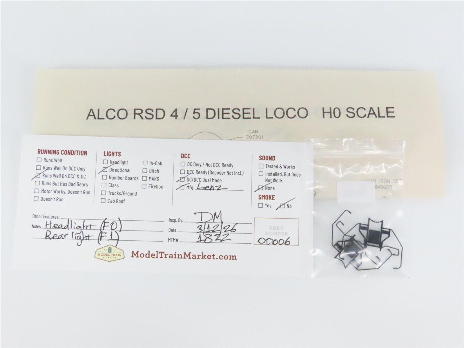 HO Scale Atlas Classic 7033 ATSF Santa Fe ALCO RSD-4/5 Diesel #2103 w/ DCC