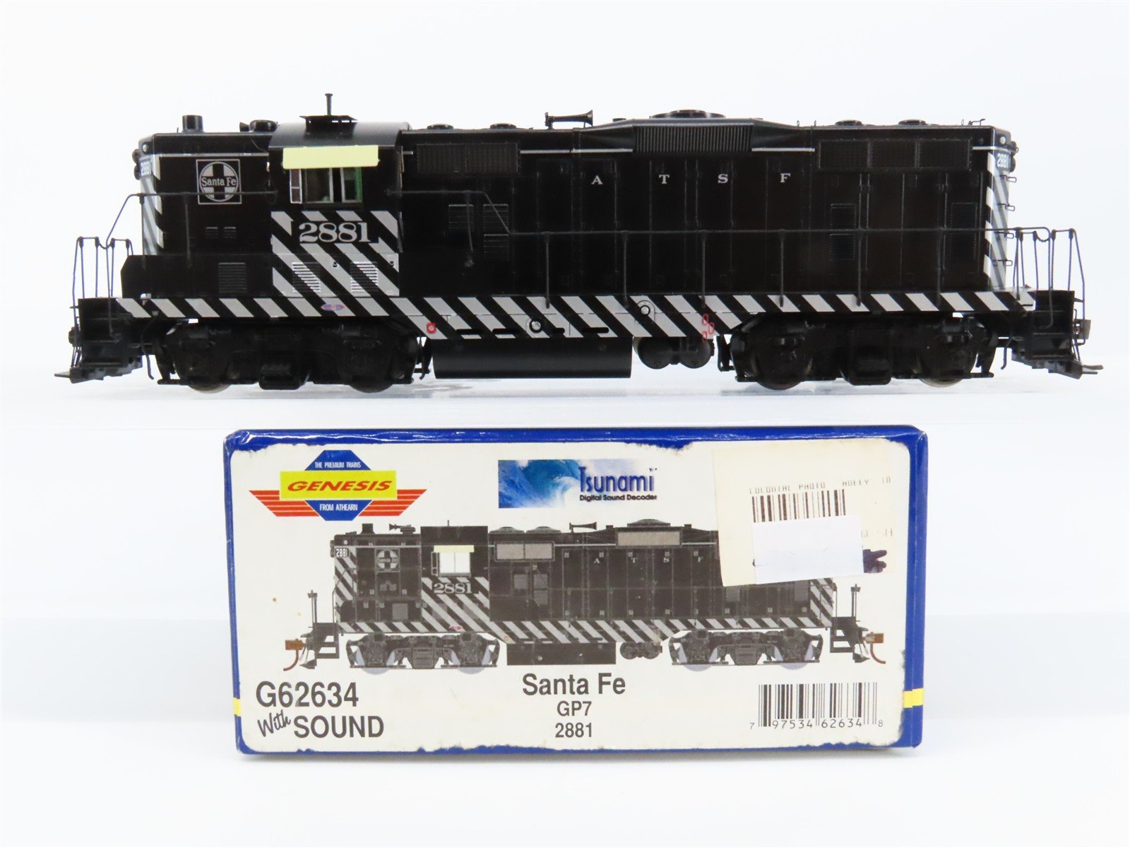HO Scale Athearn Genesis G62634 ATSF Santa Fe EMD GP7 Diesel #2881 w/DCC & Sound