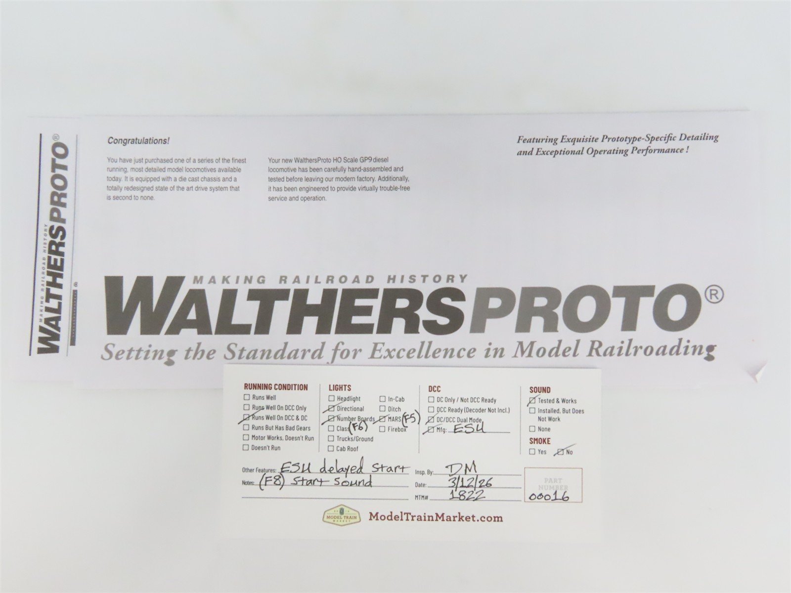 HO Walthers Proto 920-42720 SP 
