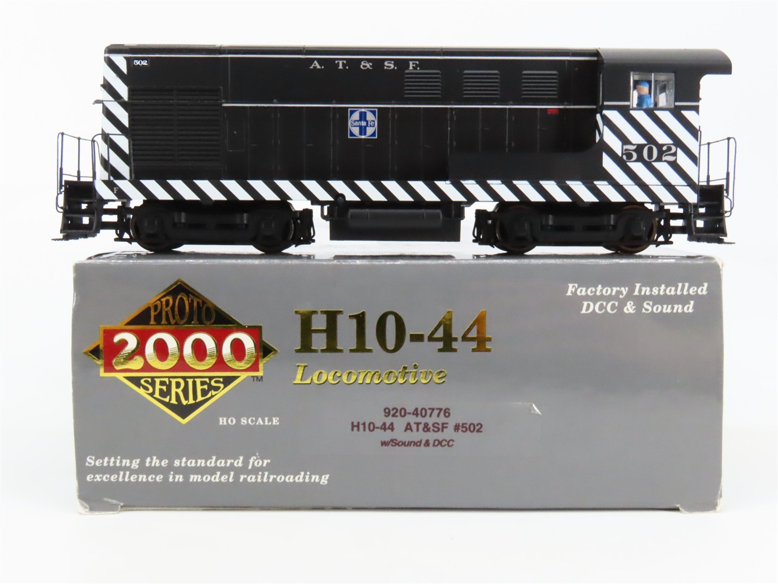 HO Scale Proto 2000 920-40776 ATSF Santa Fe H10-44 Diesel #502 w/ DCC & Sound