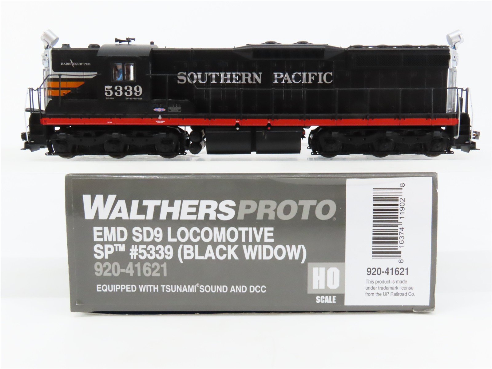 HO Proto 2000 920-41621 SP "Black Widow" EMD SD9 Diesel #5339 w/ DCC & Sound