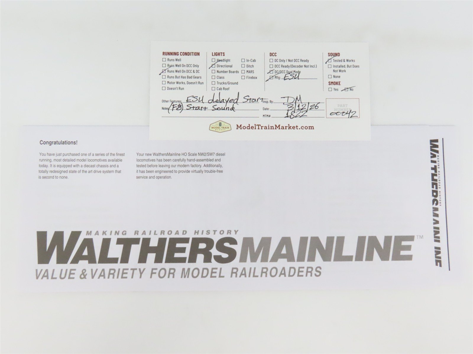 HO Scale Walthers Mainline 910-20621 SP NW2 Ph. V Diesel #1404 w/ DCC & Sound