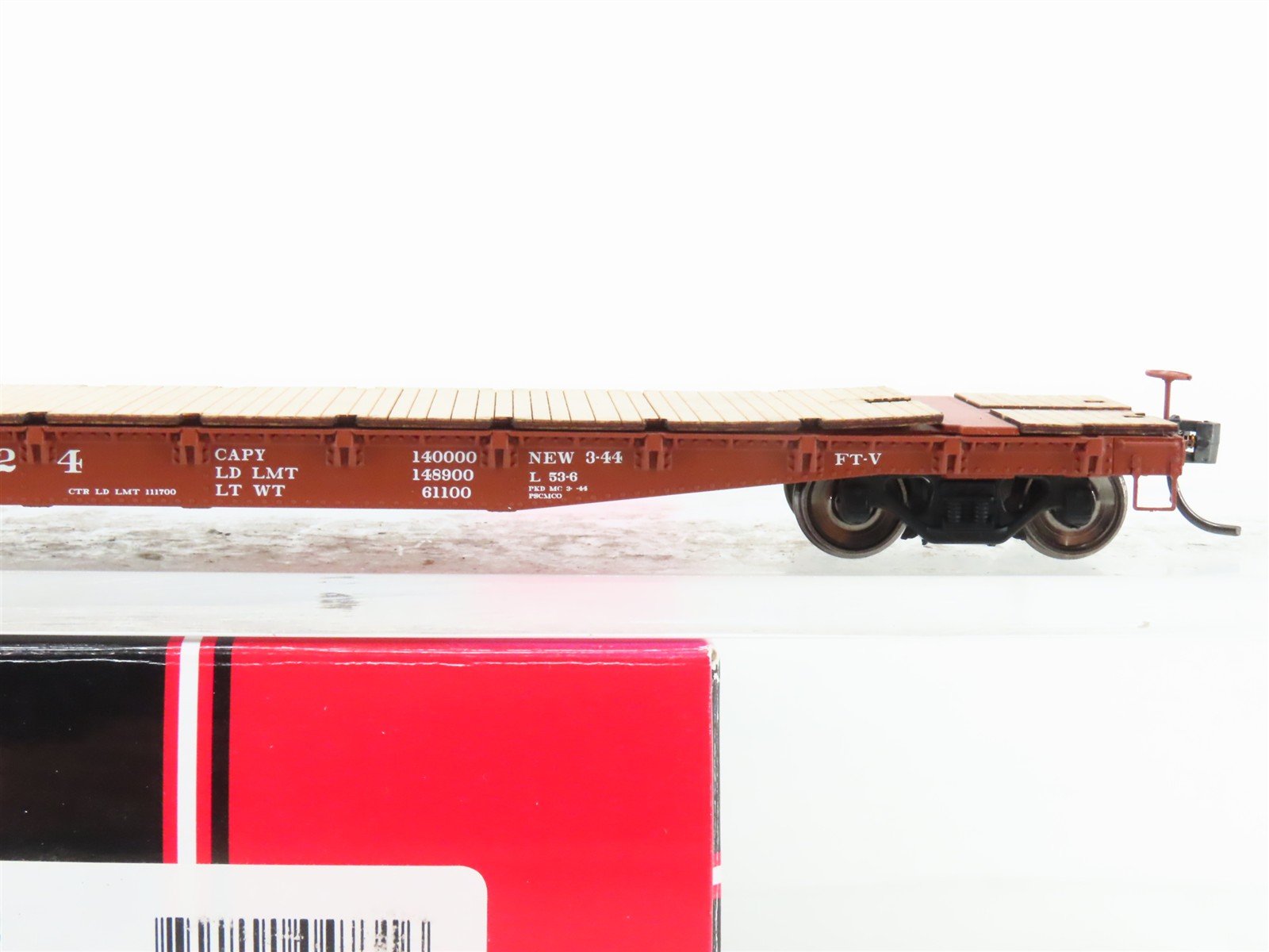 HO Scale InterMountain 48702-04* ATSF Santa Fe Railroad Flat Car #91624