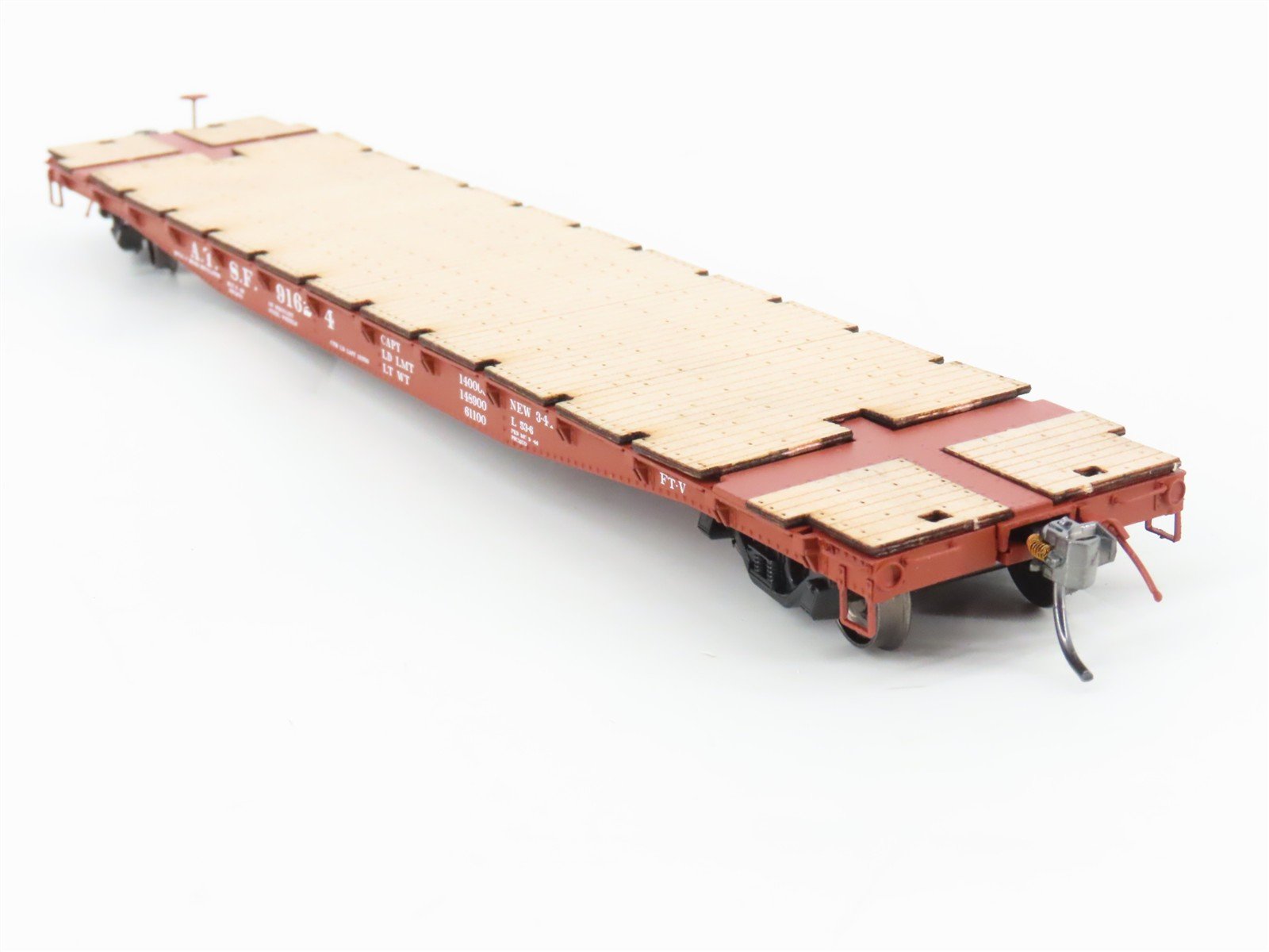 HO Scale InterMountain 48702-04* ATSF Santa Fe Railroad Flat Car #91624