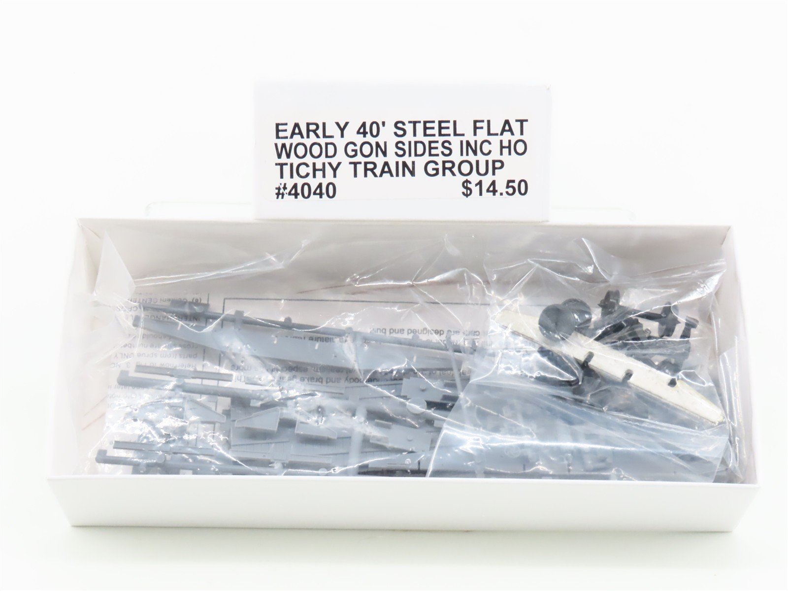HO Scale Tichy Train Group Kit #4040 Undecorated 40' Wood Side Gondola
