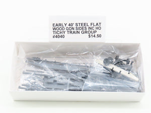 HO Scale Tichy Train Group Kit #4040 Undecorated 40' Wood Side Gondola