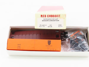HO Scale Red Caboose Kit RC-4421-5 BAR Bangor & Aroostook Reefer #6582