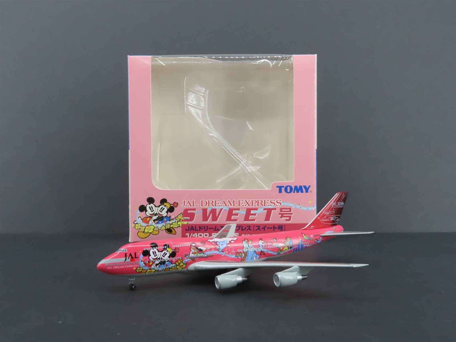 1:400 Scale TOMY Die-Cast JAL Dream Express Boeing 747 Aircraft JA8904 w/ Stand