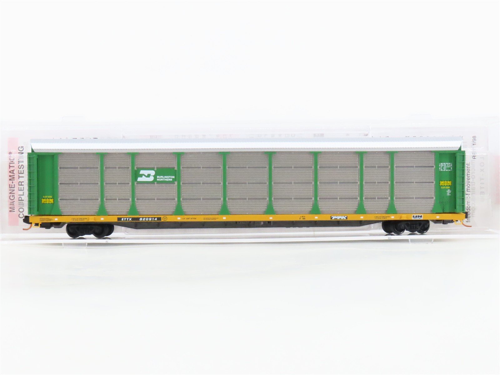 N Micro-Trains MTL 11100030 ETTX BN Burlington Northern 89' Auto Rack #820914