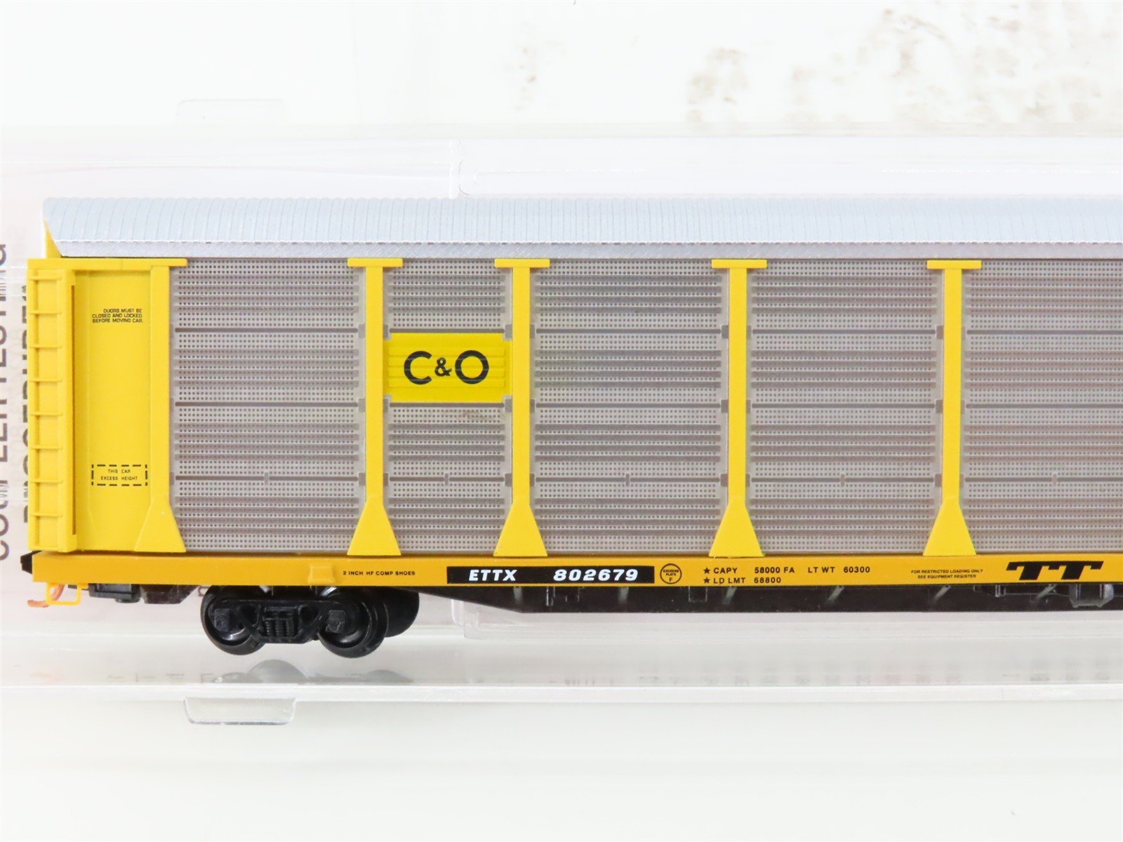 N Scale Micro-Trains MTL 11100040 ETTX C&O Chessie System 89' Auto Rack #802679