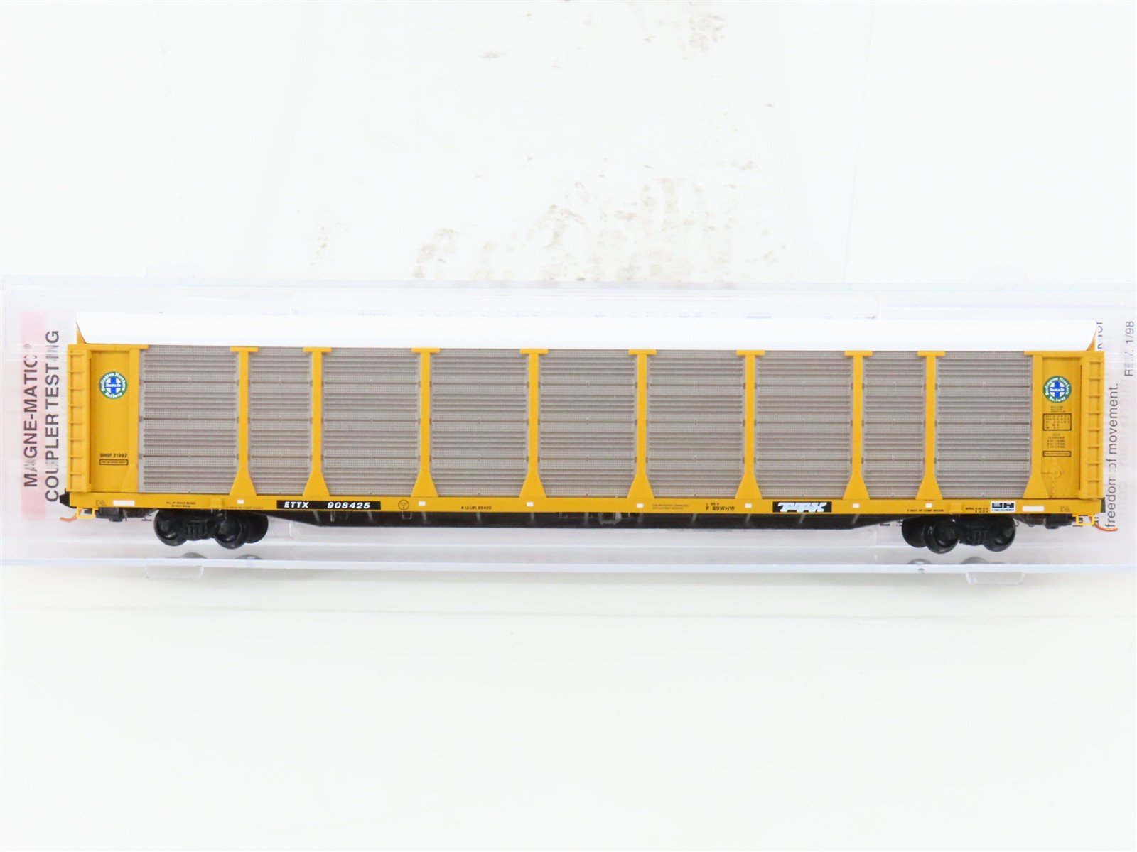 N Micro-Trains MTL 11100102 ETTX BNSF Railway 89' Tri-Level Auto Rack #908425