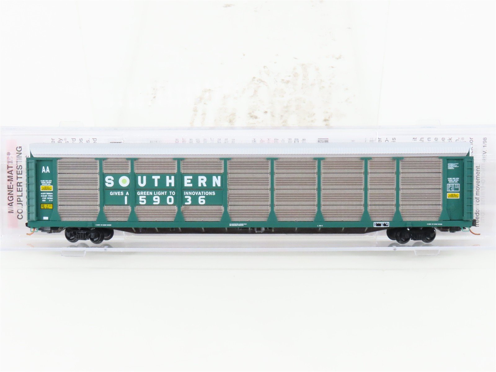 N Scale Micro-Trains MTL 11100090 SOU Southern 89' Tri-Level Auto Rack #159036