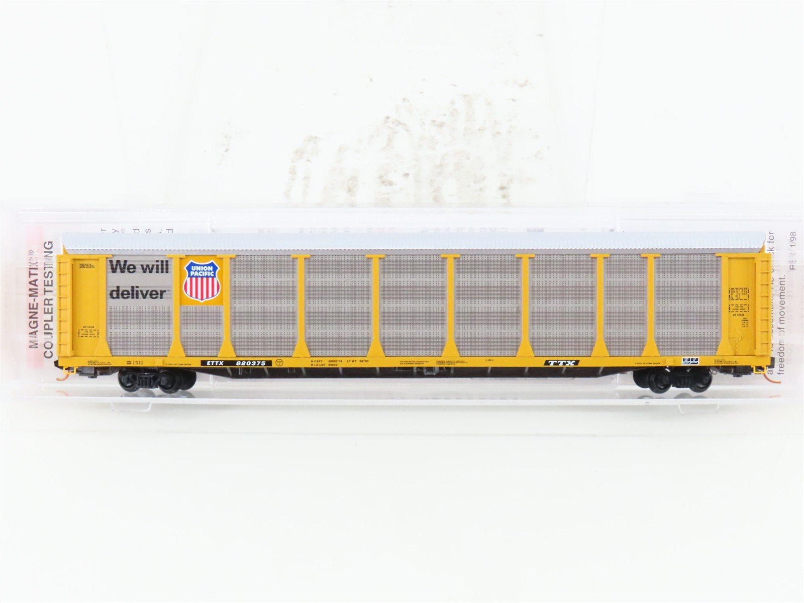 N Micro-Trains MTL 11100051 ETTX UP Union Pacific Tri-Level Auto Rack #820375