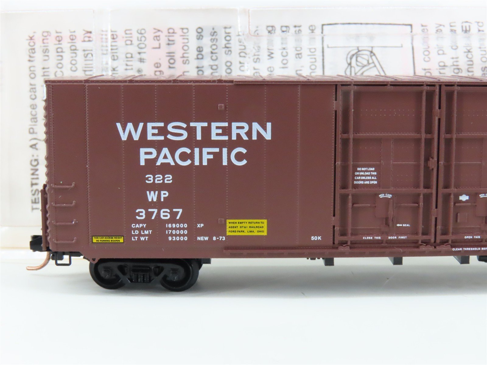 N Scale Freight Micro-Trains MTL 102050 WP Western Pacific 60' Box Car #3767