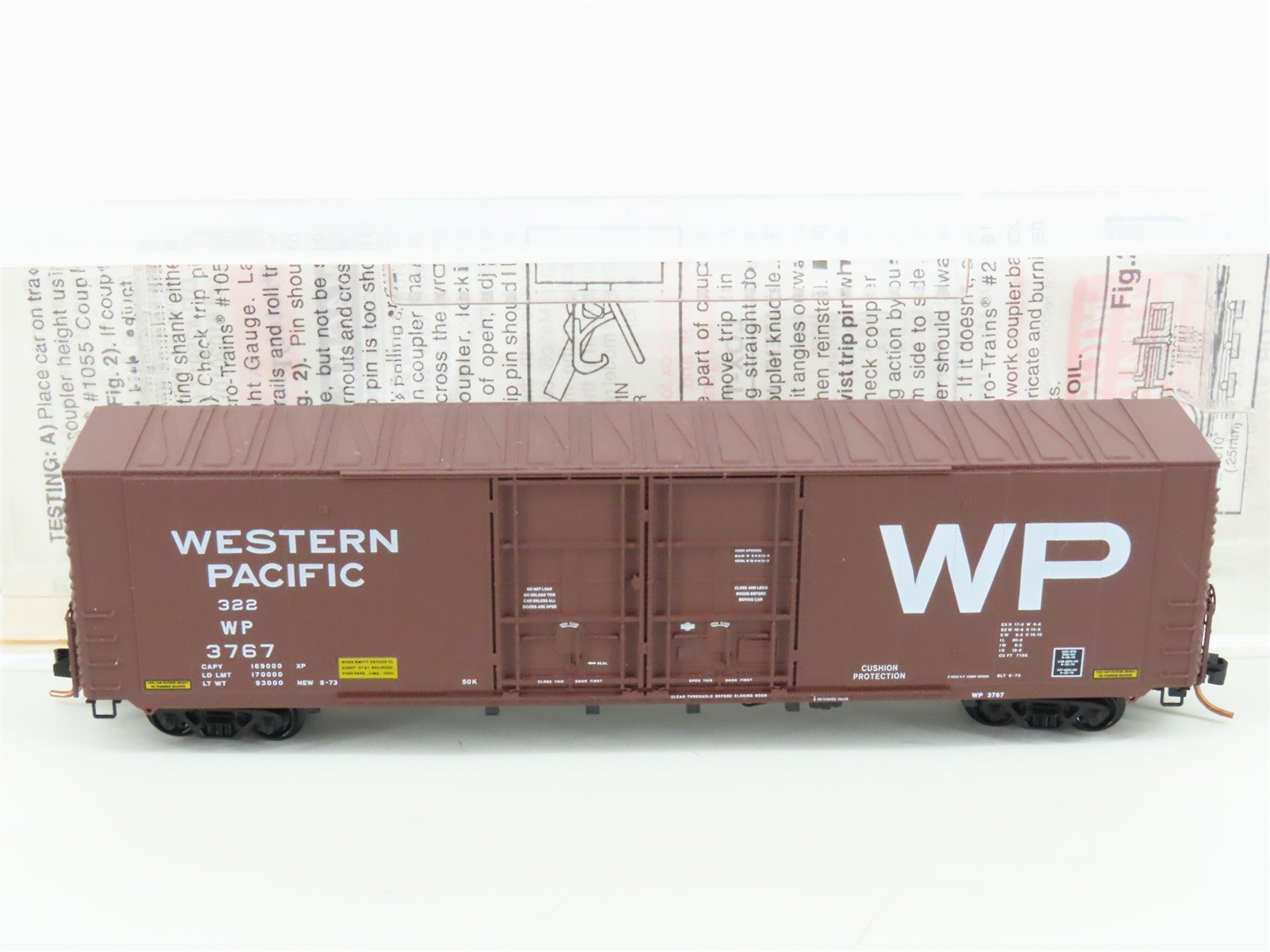 N Scale Freight Micro-Trains MTL 102050 WP Western Pacific 60' Box Car #3767