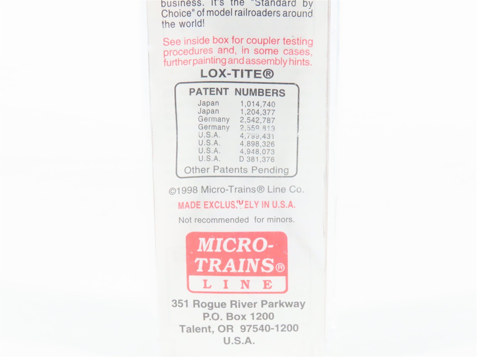 N Scale Freight Micro-Trains MTL 102050 WP Western Pacific 60' Box Car #3767