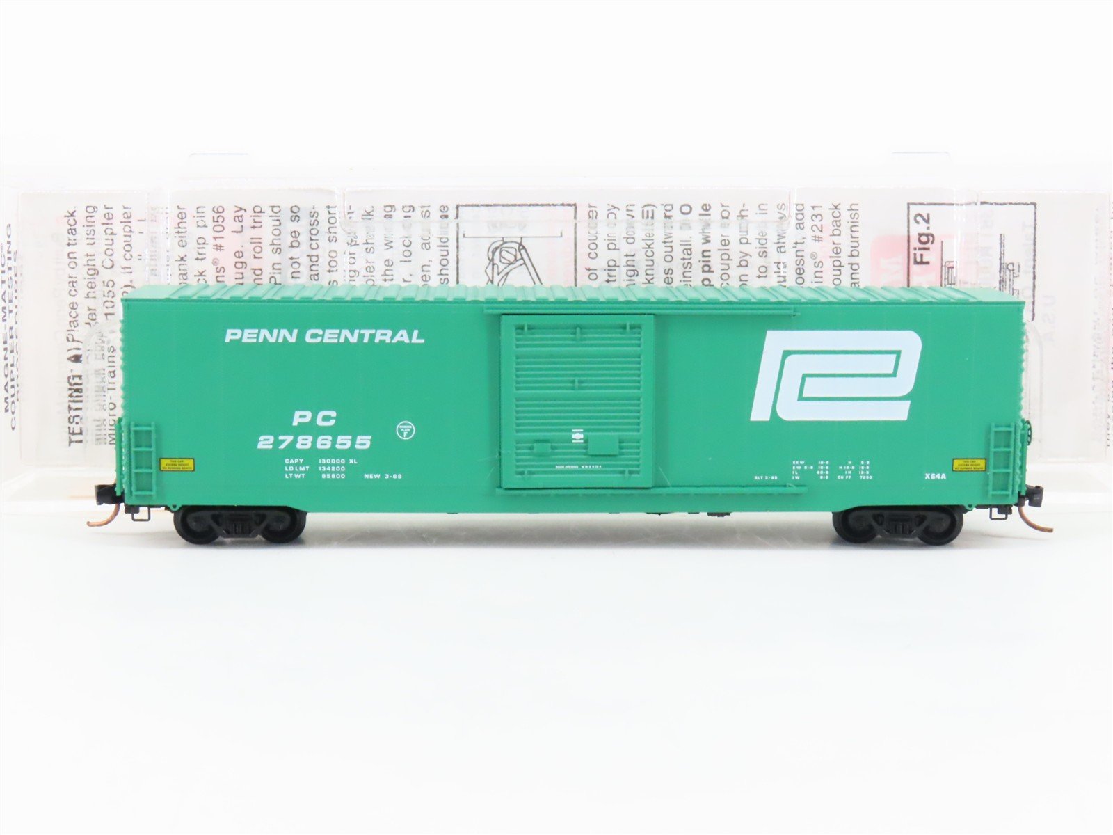 N Scale Micro-Trains MTL 104020 PC Penn Central 60' Single Door Box Car #278655